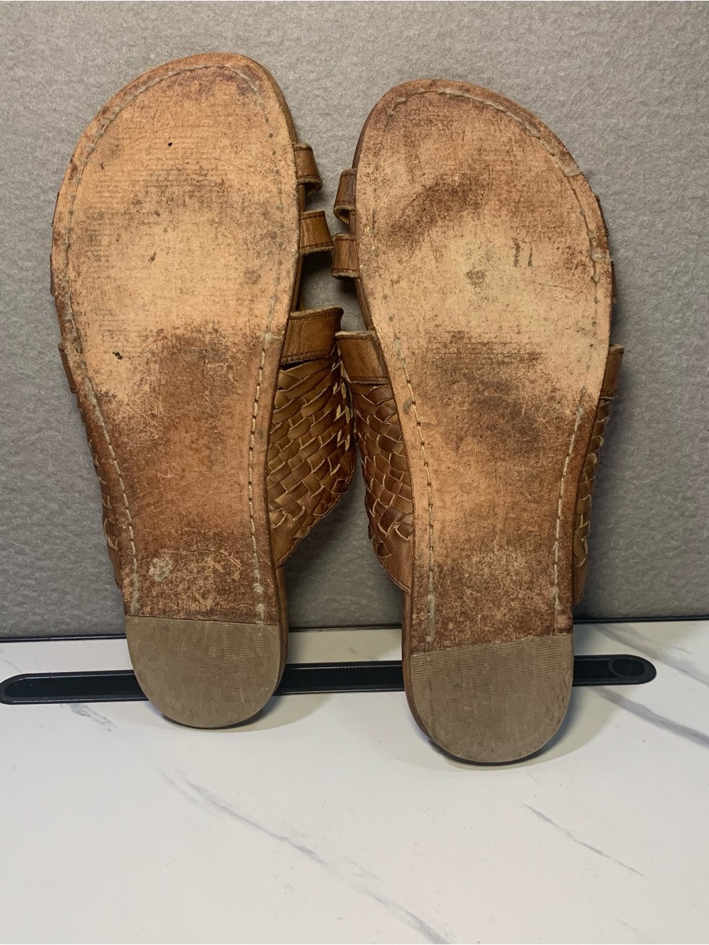 Bed Stu Diaz Huarache Woven Leather Slide Sandals Size 10 - Picture 7 of 8